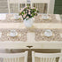 15" 69" X Vintage Flower Embroidered Table Runner, Classic Polyester Lace Cream Floral Dresser Scarves Party Dining