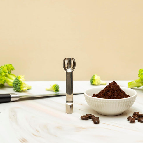 brocoli Mini Stainless Steel Scoop and Tamp Tool for Dry Herbs Spices Powder Salt Glitter by