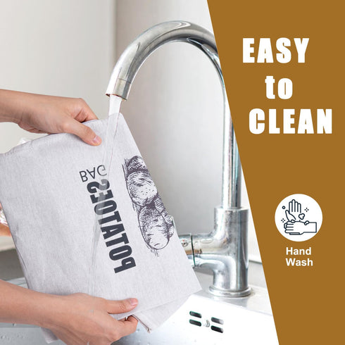 Potato Onion Storage Bag, Washable Fabric Keeper with Drawstring for Pantry, 2 Pack (Potato Onion Bag)