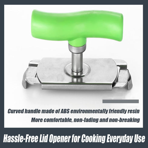 Jar Opener for Weak Hands, Adjustable Stainless Steel Can Opener for Seniors, Hassle-Free Lid Opener (Green)