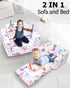 2-in-1 1-3 Kids Couch, Kids Fold Out Couch, Convertible Sofa to Lounger for Girls and Boys, Soft Toddler Chairs Comfy