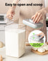 130ml 4L/4.2qt Ankou Airtight Pop Food Storage Container with Lid & Scoop, BPA-Free Cereal, Rice, Flour, Pasta & Snack