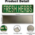 Fresh Herbs Slim Tin Sign Street Funny Metal Sign Wall Decor for Bedroom Farm Home Bar Garage Man Cave Wall Art Gift 4" by 16"