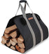 Heavy Duty Indoor Firewood Log Carrier Tote, Oxford Canvas Fabric, Foldable with Padded Handles, Large Capacity