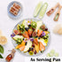 P&P CHEF 10 Inch Pizza Pan, 3 Pieces Stainless Steel Round Tray for Oven Baking Roasting, Heavy Duty - Silver
