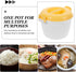 DOITOOL Microwave Rice Cooker, Mini Rice Cooker for Microwave Oven, Steamer for Vegetables, Pasta, Chicken