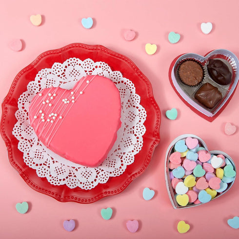 Heart Shaped Cake Pans, 3 Pcs Silicone Molds 4 6 8 Inch, Non-Stick Heart Cake Pans for Valentine's Day