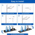 Uten Floating Shelves: Wall Mounted Iron Shelves Set of 3, Bathroom Storage Organizer Decor Shelf for Home, Black