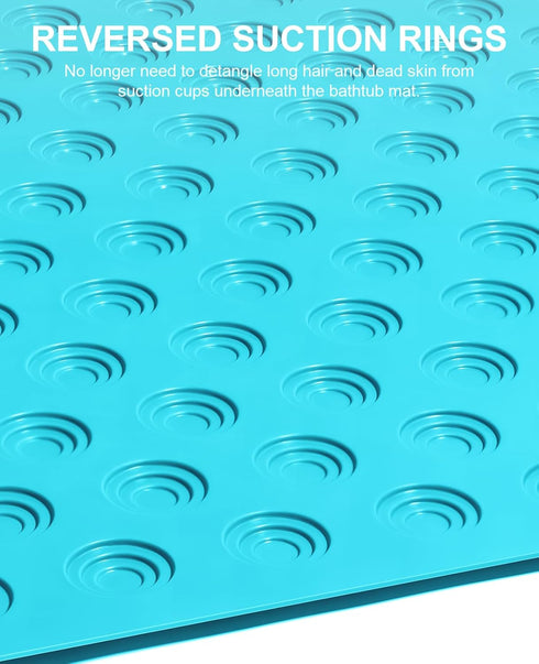 39x16 inch OTHWAY No Suction Cup Bath Mat: Extra Long BathmatPerfect for Refinished or Ordinary Bath TubsMade of Nature