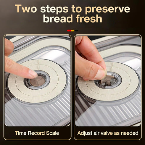 Stainless Steel Bread Box with Handle - a sealed bread storage container featuring a sealed lid and a handle, suitable