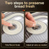 Stainless Steel Bread Box with Handle - a sealed bread storage container featuring a sealed lid and a handle, suitable