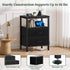 2 Nightstand with Charging Station, Bedside Table with USB Ports & Outlets, Small Dresser End Table with Fabric Drawer