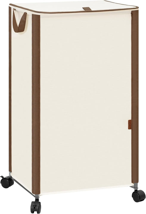 STORAGE MANIAC Rolling Laundry Hamper with Lid, 23.7 Gal (90 L) Large