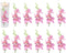 ARDUX 12 Pieces Artificial Flowers for Floating Candles, Mini Artificial Orchid Flower Vase Fillers for Wedding Dining