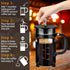French Press Coffee Maker, 304 Stainless Steel, 4 Filters System, Borosilicate Glass, BPA-Free, Brewed Tea Pot