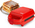 Tasty Mini Nonstick Waffle Maker, Perfect for Individual Waffles, Quick Results, 600W Red