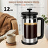 RAINBEAN French Press Coffee Maker, 12 Oz Mini Coffee Press, 1 Cup, with 3 Filterations, Borosilicate Glass