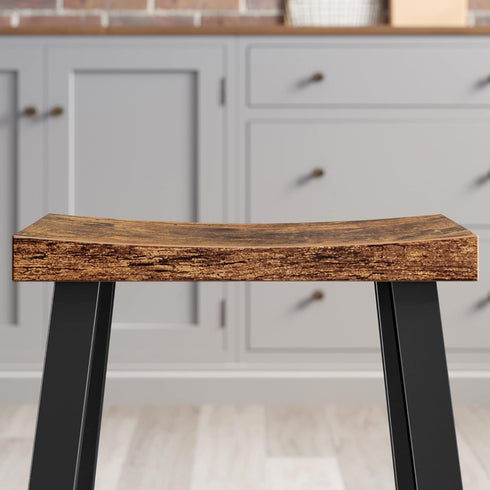 Set 2, Counter 23.6 Inches ULBC074B01 VASAGLE Bar Stools of Height Stools, Bar Chairs with Footrest, High Kitchen