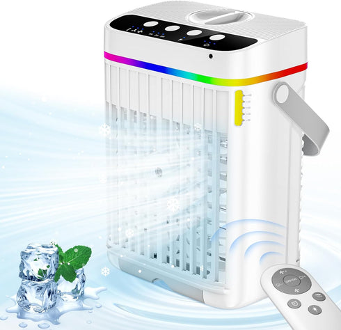 1250ml 3 1-3H Portable Air Conditioners, Mini Air Conditioner Portable Air Cooling Fan Air Cooler Fan with Speeds