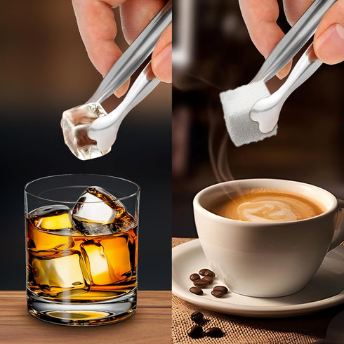 Anytrp Mini Serving Tongs, 18-Packs Stainless Steel Sugar Tongs, 4.3inch Ice Tongs for Kitchen Appetizers, Coffee Bar,