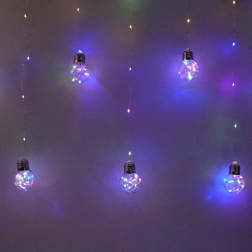8 200 Decorman Wishing Ball Curtain Lights, Modes LED Window USB Fairy Firefly Twinkle Globe Timer String Lights