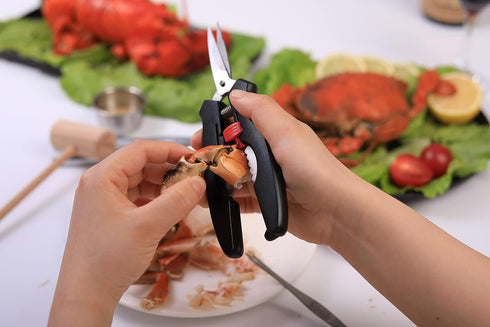 Criativo live 6 pieces Professional and durable Seafood scissors crab cracker stainless steel seafood scissors