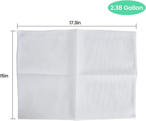 2.38 Gal/3.17 2 Pack Reusable Mesh Bags for Gal Cross-beam Fruit Wine Press, Washable Filter Bag for Straining