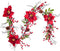 DearHouse 5.3 Ft Artificial Poinsettia Christmas Garland with Red Berries, Holly Leaves, Pine Cone Decor