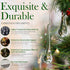 32 OuMuaMua Pcs Glass Raindrop Christmas Ornaments Crystal Teardrop Hanging Ornaments Clear Chandelier Drop Pendant