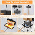 Sandwich Maker Pan, Double-Sided Nonstick Frying Pan, Grilled Cheese Maker for Breakfast, Black and Silver