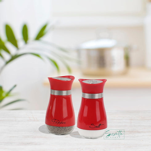 Basic Salt & Pepper Shakers, Red