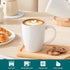Set 6, 16 Oz vancasso White Ceramic Coffee Mug of Tea Cups with Handle for Latte, Tea, Cappuccino, Milk, Cocoa
