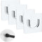 Adhesive Shower Rod Holders, Tension Rod Invisible Holders, No Drilling, Waterproof, Max Load 22 lbs, 4 Pieces