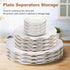 Imperius Set of 96 Felt Plate China Storage Containers - Thick Premium Soft Dish Storage Dividers - 24-10", 48-6",