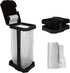 Wakeman Heavy Duty Black Trash Bag Portable Trash Bag Holder Stand with