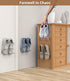 6PCS, Wall Mounted Shoe Rack with Sticky Hanging Strips, Metal Wall Shoe Storage, Hanging Shoe Organizer