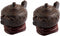 SUNYIK Teapot Statue Carved Figurine Decor, Home Guardian - Pack of 2