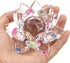 OwnMy Sparkle Crystal Lotus Flower Hue Reflection Feng Shui Home Decor with Gift Box (4 Inch/100MM Rainbow)