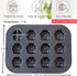 12 Cup Mini Dog Cat Paw Print Shaped Madeleine Baking Pan Nonstick Frozen Puppy Treat Cookie Biscuit Cupcake Muffin Cake Ice Cube Popsicle Chocolate Tin Tray Mold Maker for Freezer Oven