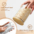 Container,15 Pack 1 Sugar Jar Glass Salt Ounces Clear Airtight Caning with Bamboo Lid and Spoon Scoop, Storage