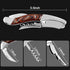 CORKAS Professional Wine Key, Heavy Double Hinged Corkscrew Opener with Rosewood Handle