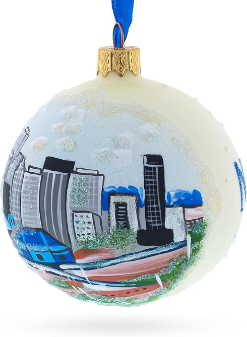 New Orleans, Louisiana Glass Ball Christmas Ornament, 3.25 Inches