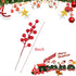 himmel 35 Pack Decorations,9 inch Christmas Tree Artificial Red Berry Stems,Red Berries Christmas Decor Christmas Tree