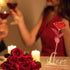 Childom Birthday Gifts for Women, Christmas Red Rose with Love Stand for Mom, Sweet Artificial Flower