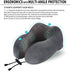 Travel Pillow, Best Memory Foam Neck Pillow for Sleeping, Airplane Car & Home Use (Grey)