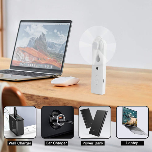 Mini Handheld Fan USB Misting Fan Rechargeable Portable Pocket Desk Fans Mini Water Spray Hydrating Fan for Office,Home,School,Camping,Outdoor,Travel (2 Speeds) by Orapink