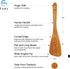 FAAY 11.5 Inch LEFT Hand Teak Wood Spatula/Turner, Versatile Spatula, Durable for Non Stick Cookware