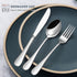 E-far 24 Pieces Forks Spoons and Knives Set for 8, Stainless Steel Silverware Set, Food Grade Cutlery for Home Kitchen,