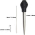 Stainless Steel Turkey Baster with High Temperature Resistant Silicone Oil Injector, Marinades Syringe, Needle, and