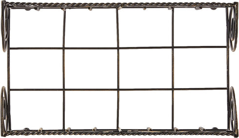 Boston International Garden Gate Design Guest Towel Napkin Holder Caddy, Antique Brass